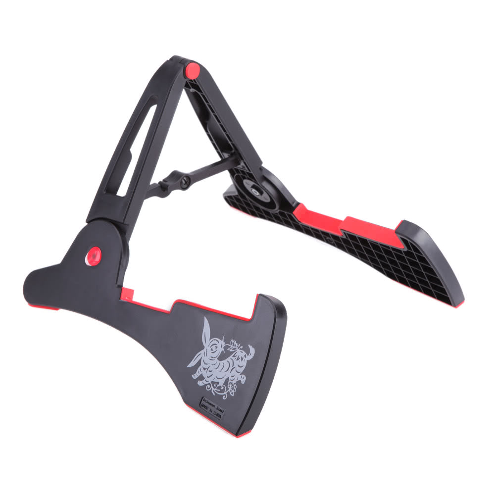 Compact Universal Rabbit Shape A-Frame Stand Holder for Guitars, Basses & Stringed Instruments - Aroma AGS-03