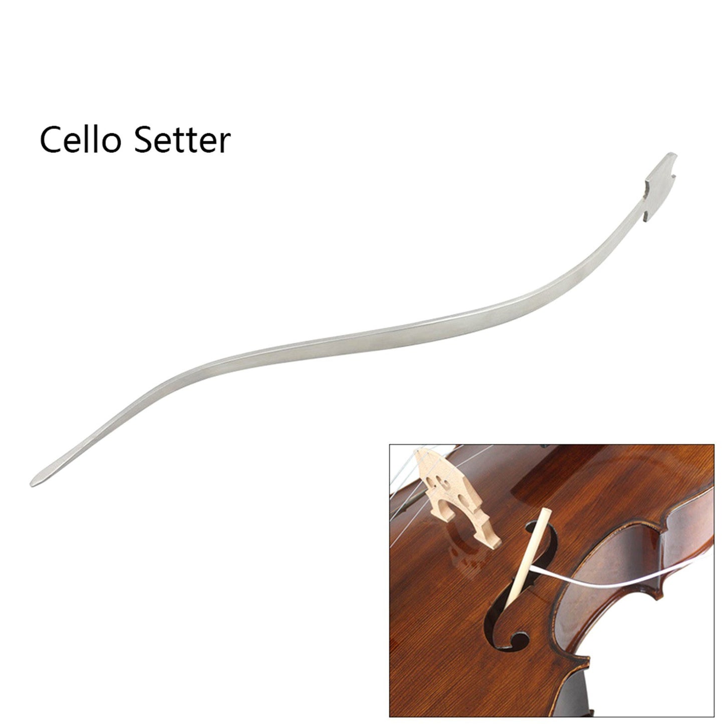 Portable Cello Sound Post Setter Tool - S Style Column Hook Instrument