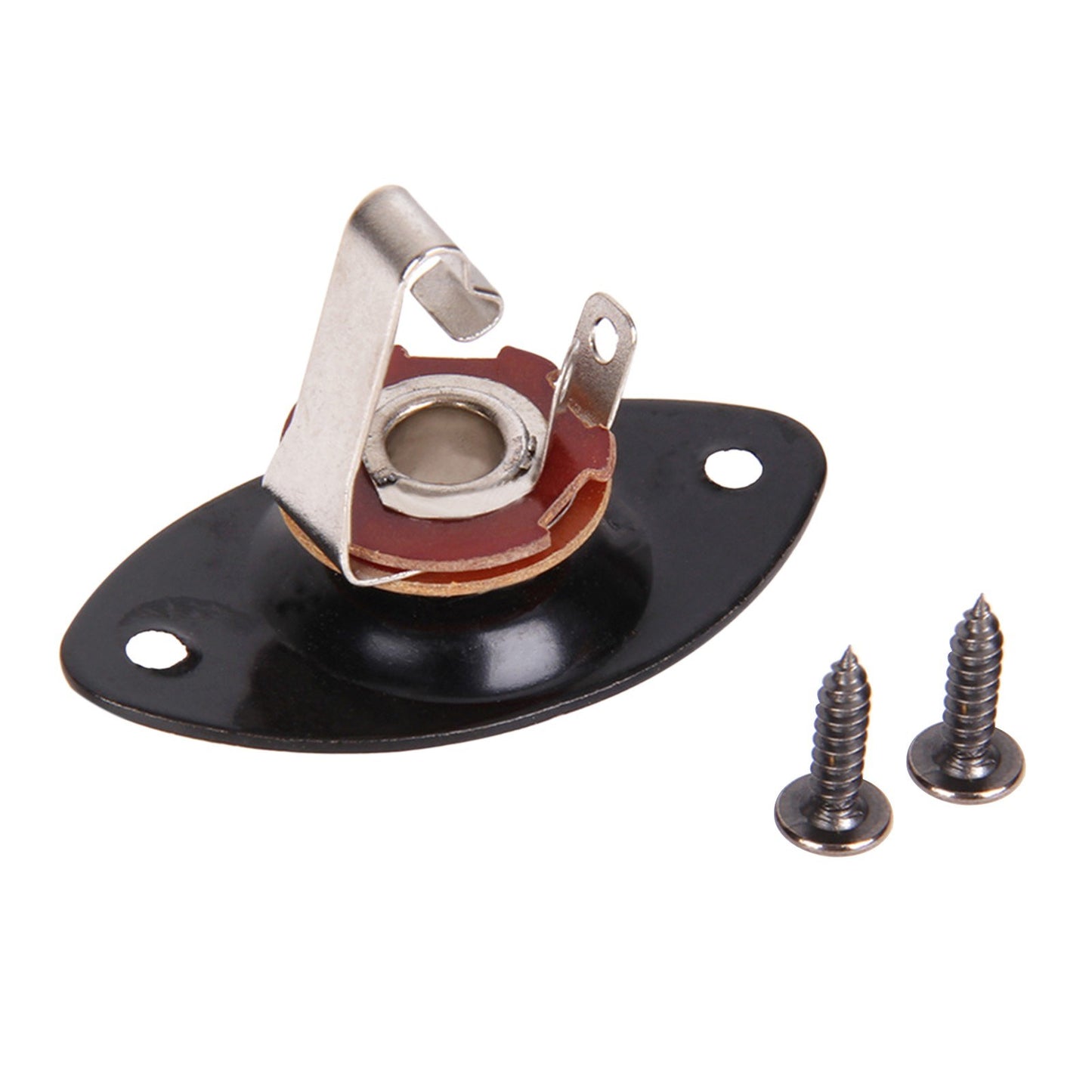 Portable 6.35mm Electric Guitar/Bass Oval Pickup Jack