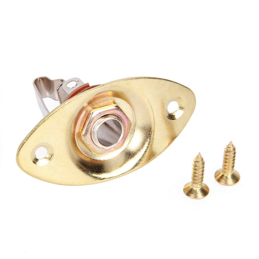 Portable 6.35mm Electric Guitar/Bass Oval Pickup Jack