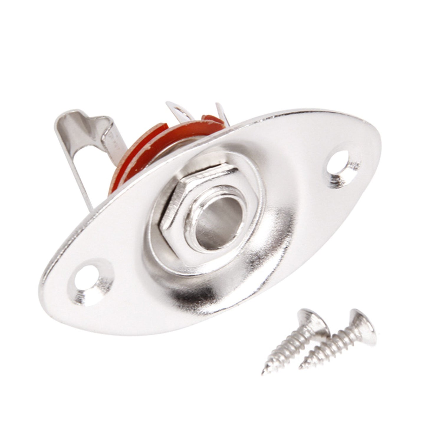 Portable 6.35mm Electric Guitar/Bass Oval Pickup Jack