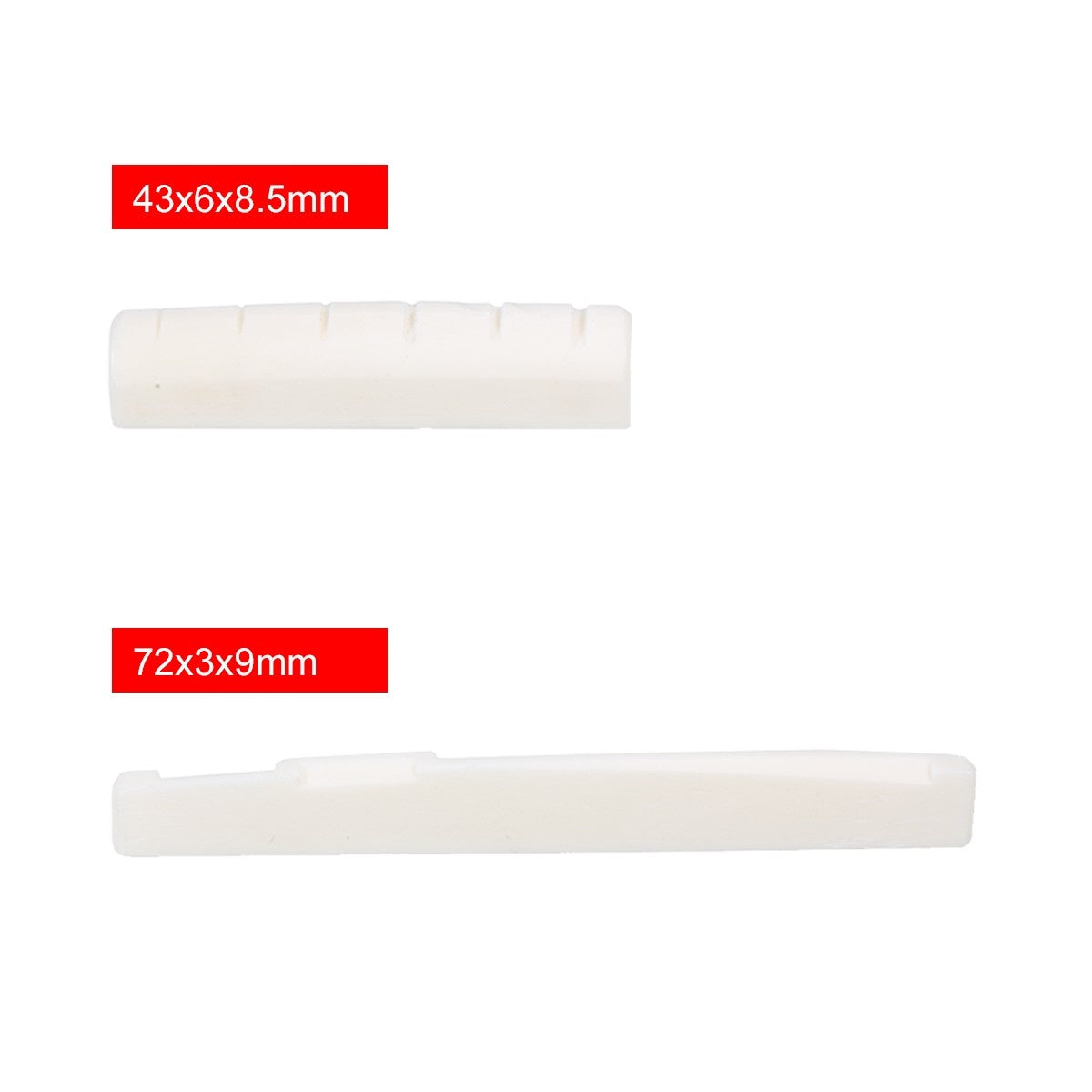 6 String Acoustic Guitar Pre-Slotted Bone Nut & Saddle with Nut Files & Sandpapers for Classical/Electric Guitar Repair