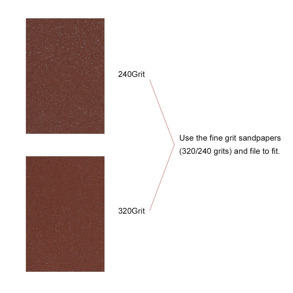 6 String Acoustic Guitar Pre-Slotted Bone Nut & Saddle with Nut Files & Sandpapers for Classical/Electric Guitar Repair