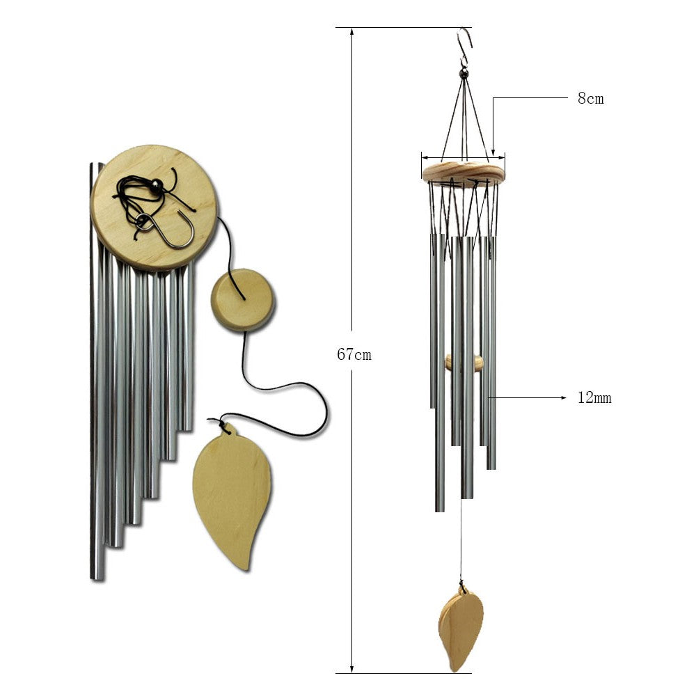 Set of 6 Aluminum Tube Wind Chimes
