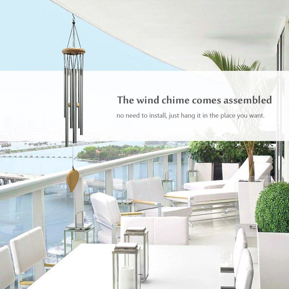 Set of 6 Aluminum Tube Wind Chimes