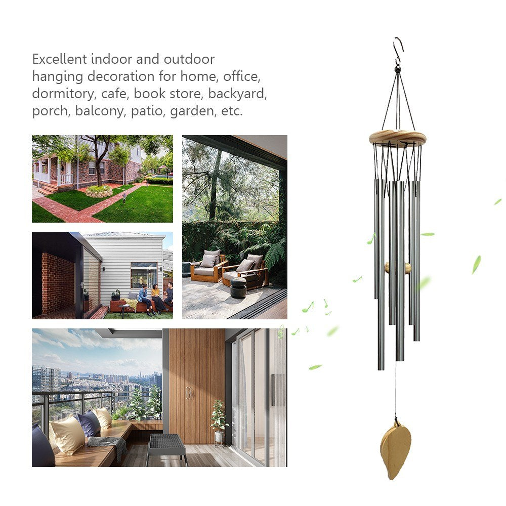 Set of 6 Aluminum Tube Wind Chimes