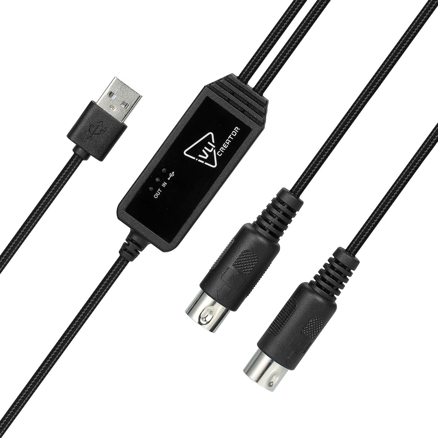 IVU CREATOR Universal 5 Pin MIDI to USB Cable Adapter, OS Compatible