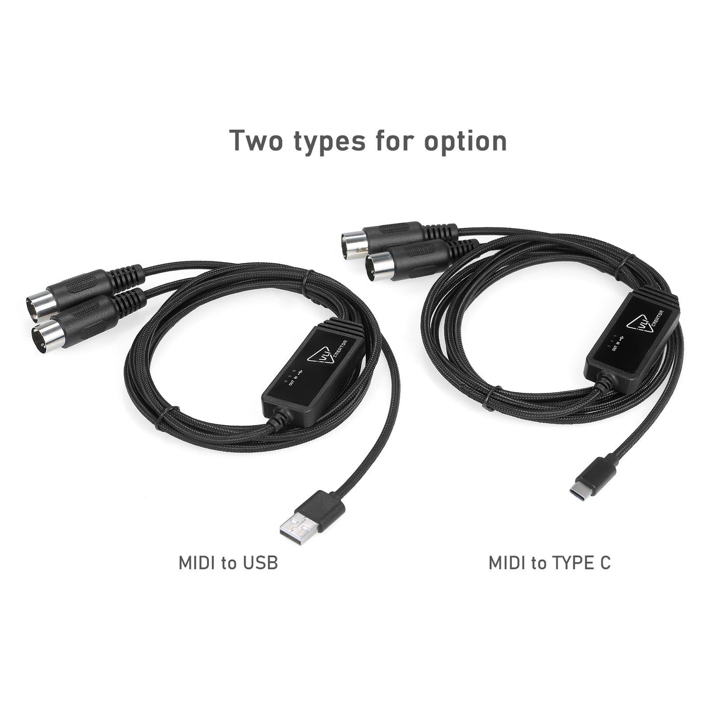 IVU CREATOR Universal 5 Pin MIDI to USB Cable Adapter, OS Compatible