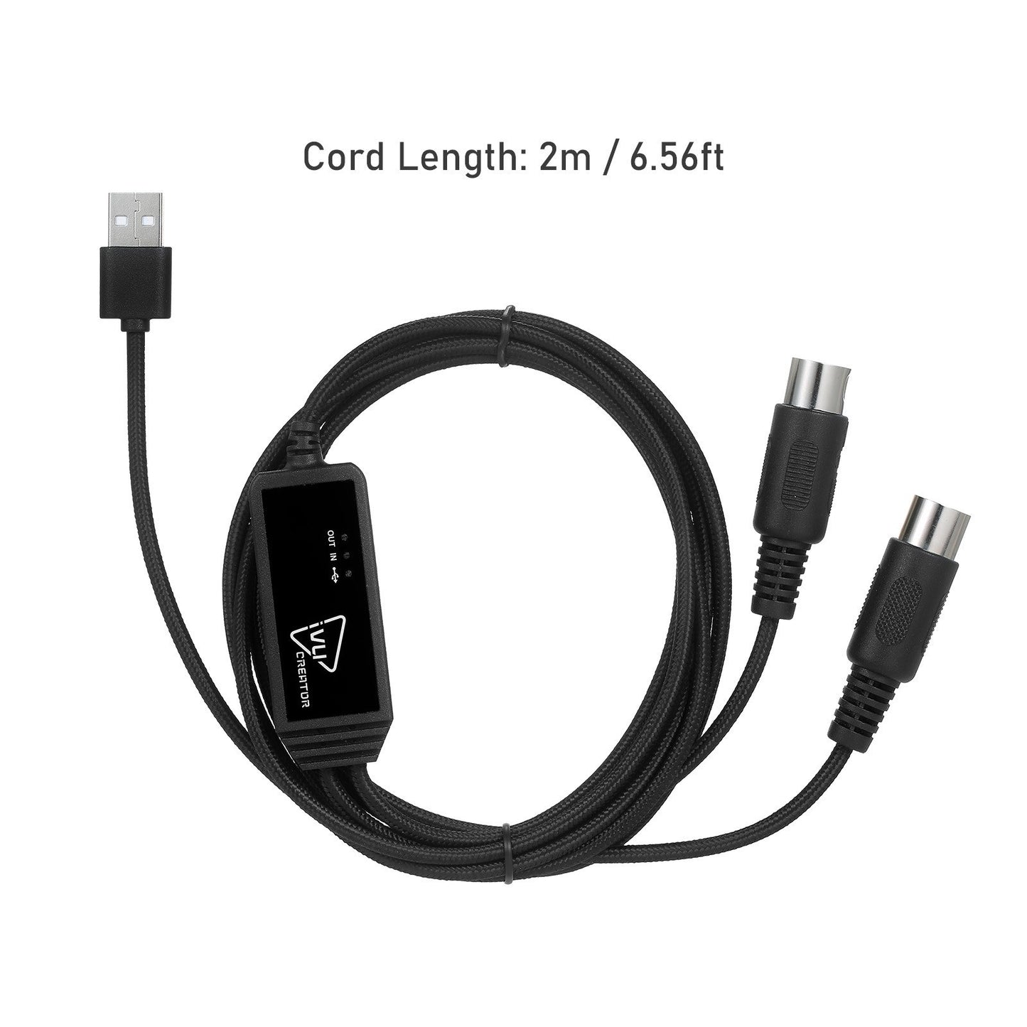 IVU CREATOR Universal 5 Pin MIDI to USB Cable Adapter, OS Compatible