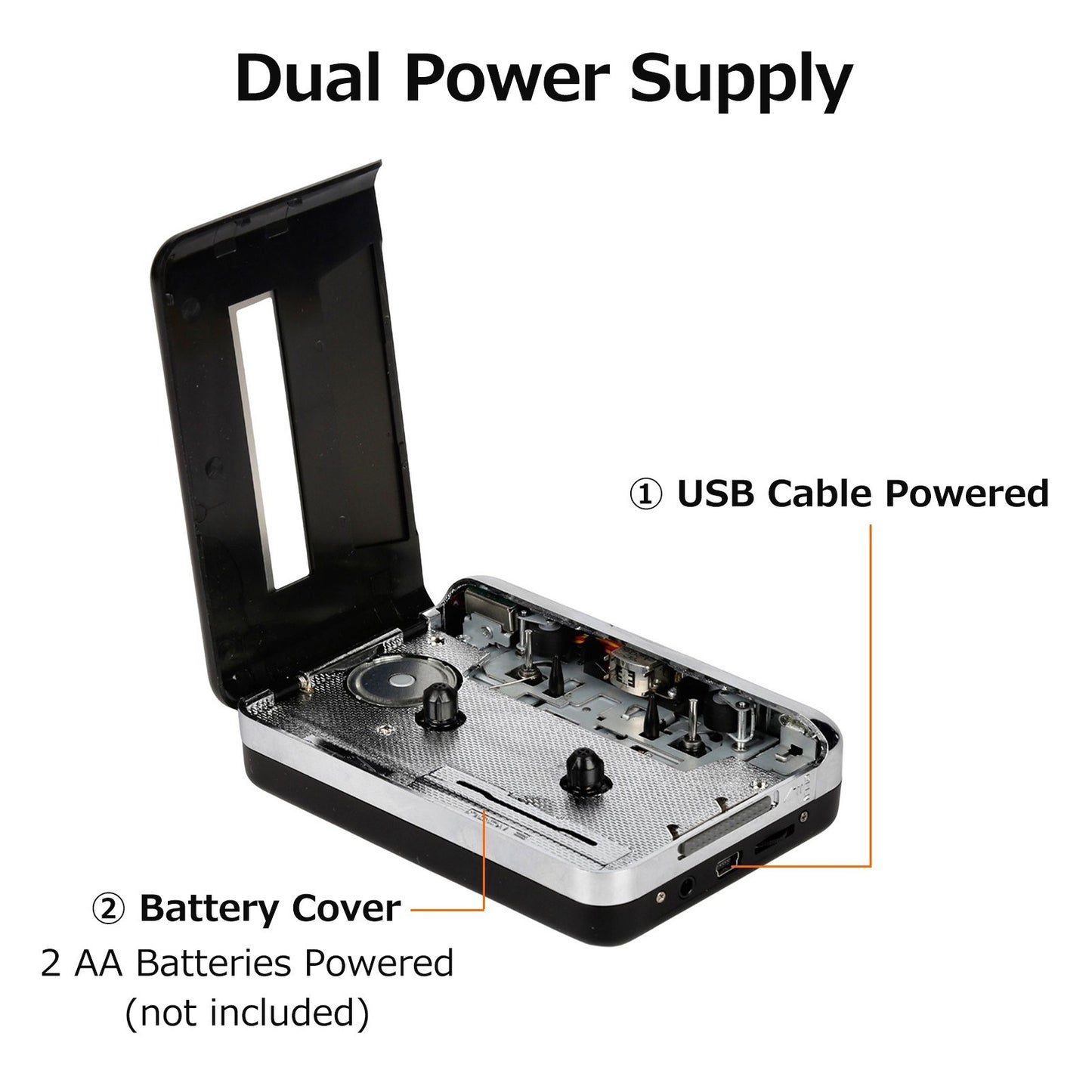TONIVENT Portable Cassette to MP3 Converter with Detachable Speaker & AUX Input Compatible with PC/Laptop