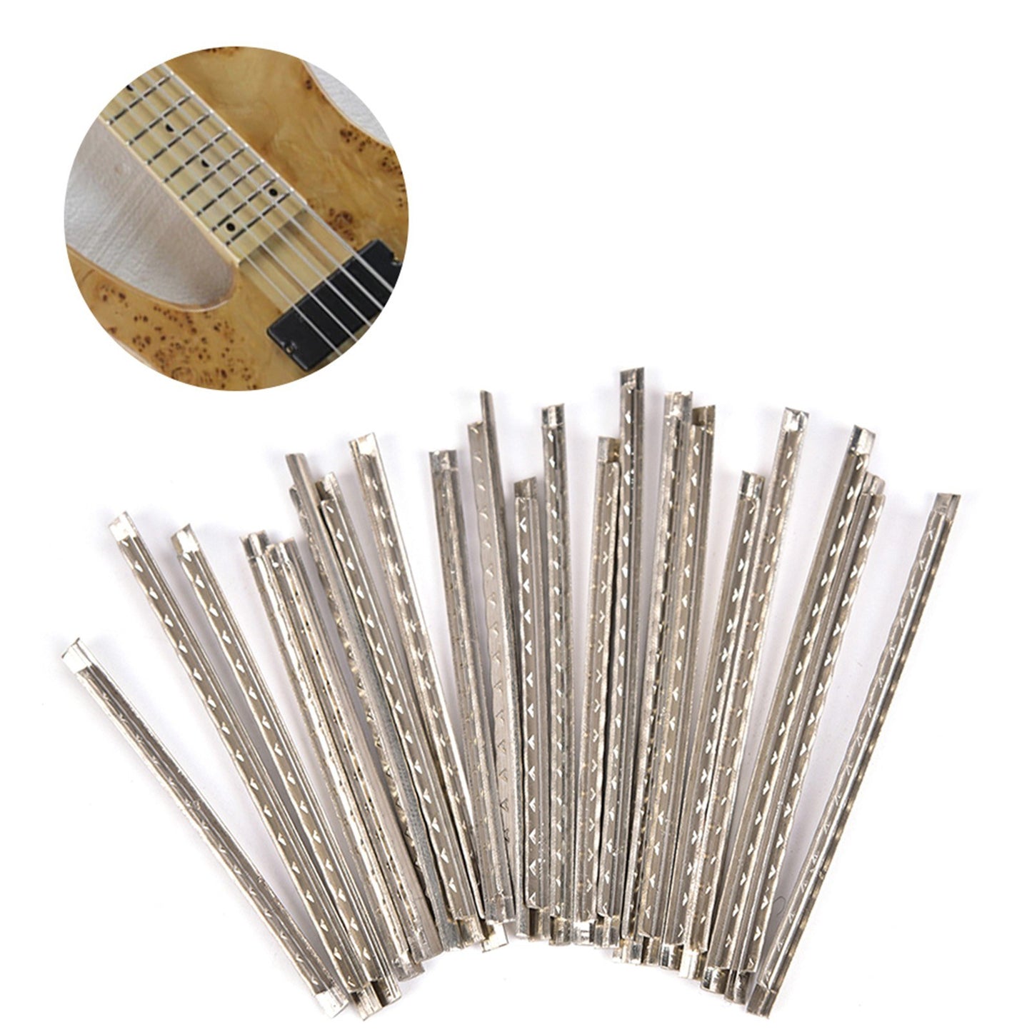 21-Fret Stainless Steel Guitar Fret Wires, 2.9mm Width for Bass