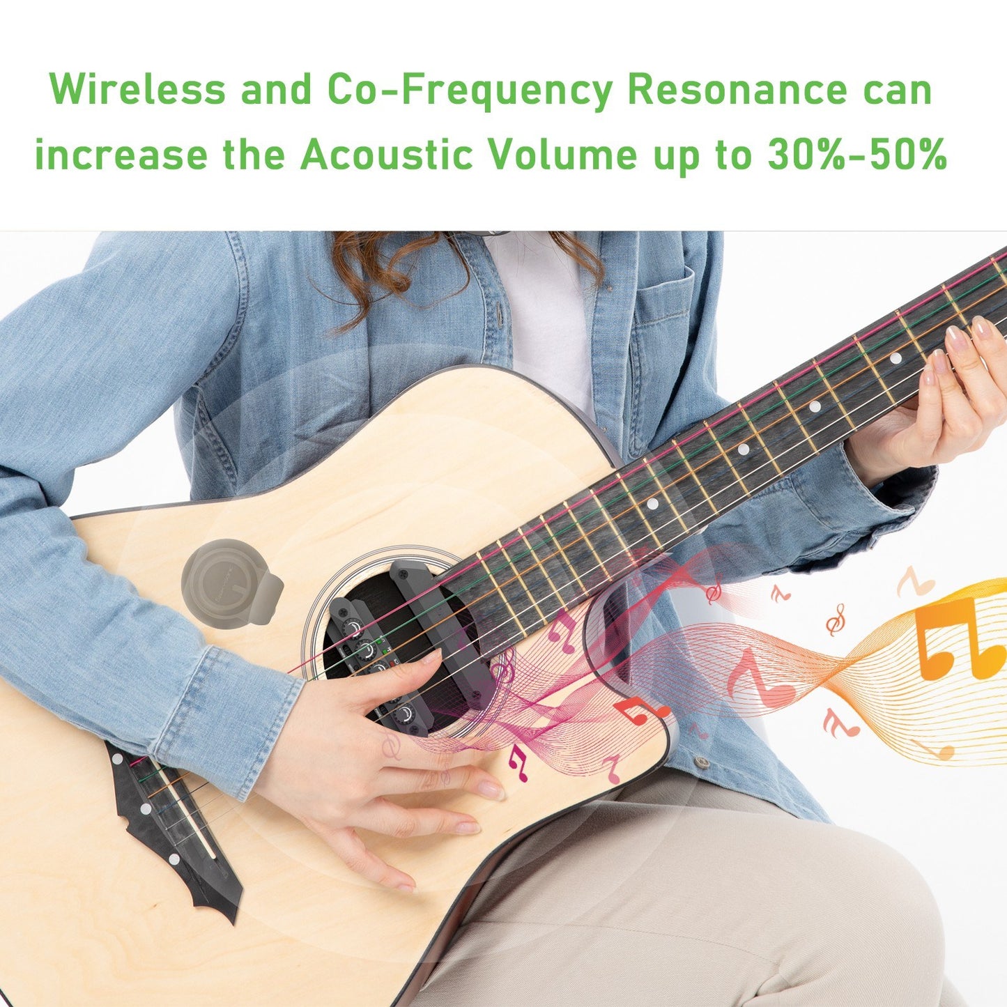 SKYSONIC WR2 Wireless Acoustic Soundhole Resonance Pickup