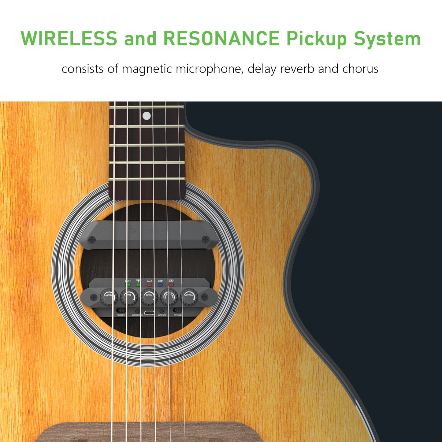 SKYSONIC WR2 Wireless Acoustic Soundhole Resonance Pickup