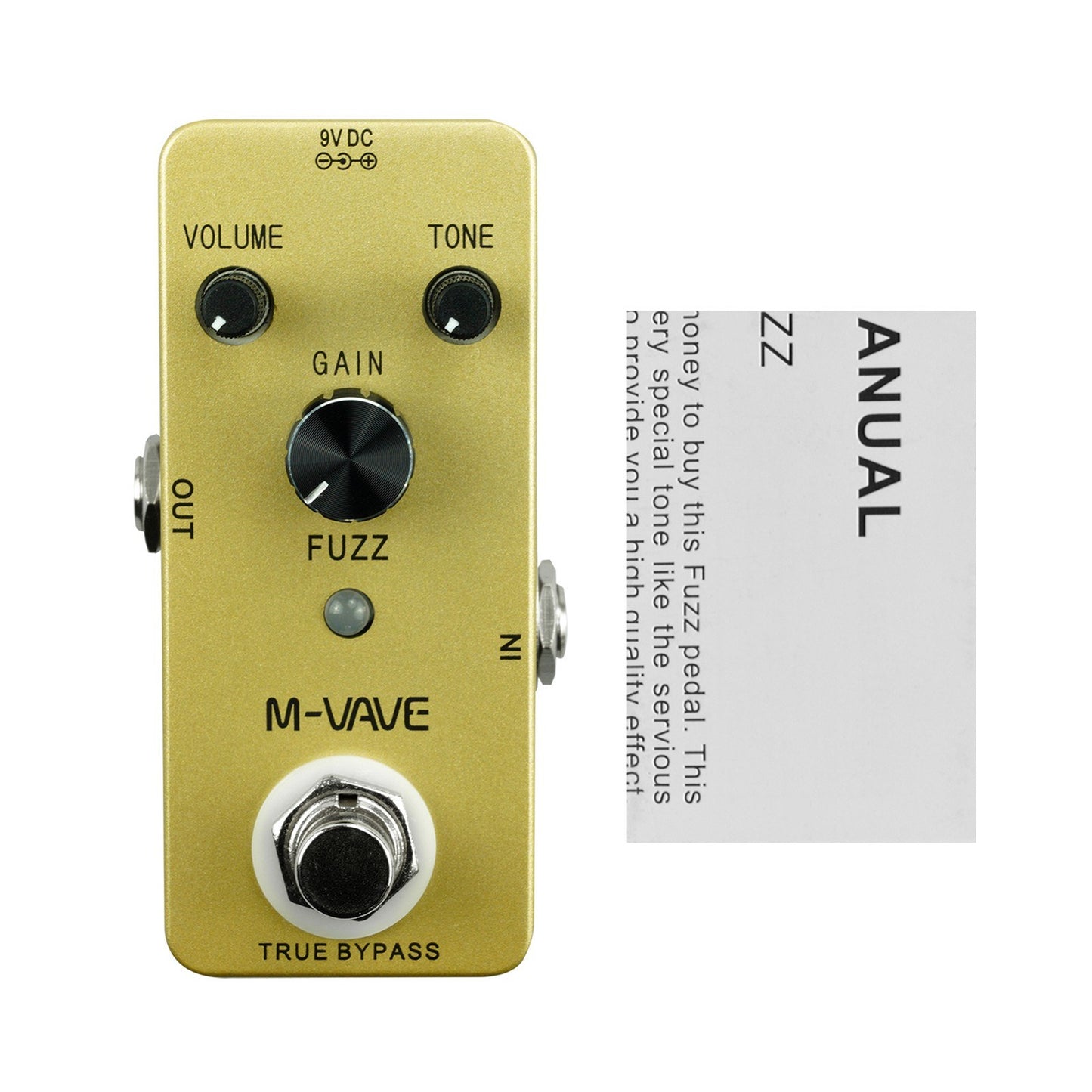Vintage Fuzz Guitar Effect Pedal - M-VAVE True Bypass Zinc Alloy