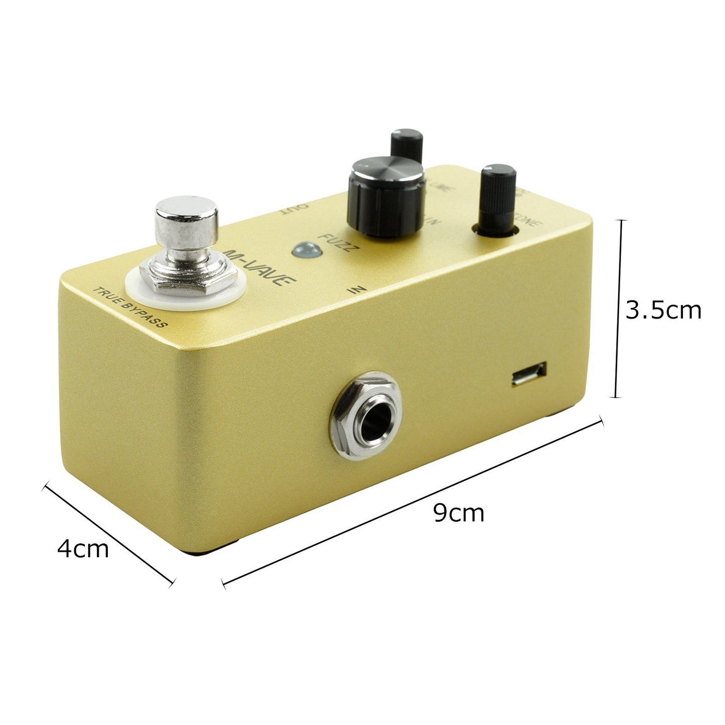 Vintage Fuzz Guitar Effect Pedal - M-VAVE True Bypass Zinc Alloy