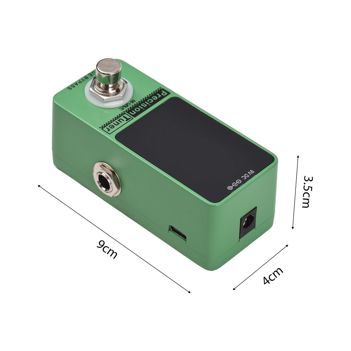 Precision Chromatic Guitar & Bass Tuner Pedal with LED Display & True Bypass - M-VAVE