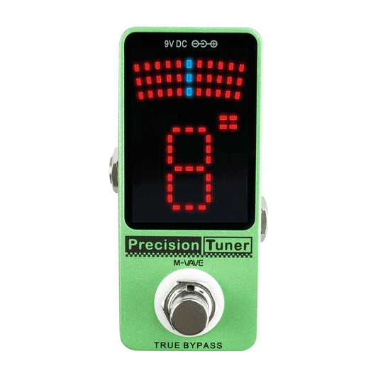Precision Chromatic Guitar & Bass Tuner Pedal with LED Display & True Bypass - M-VAVE