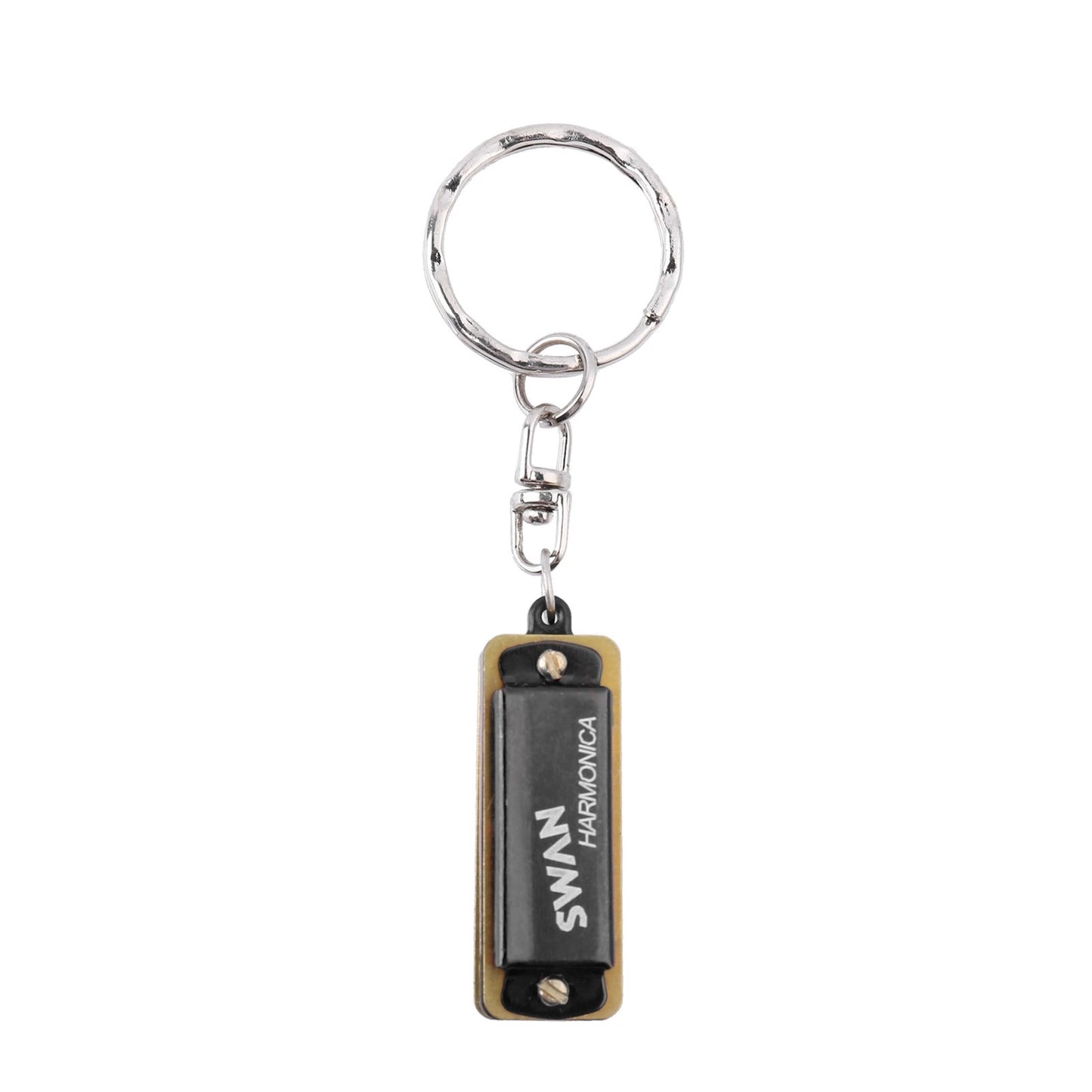 SWAN Mini Keychain Harmonica in C – 4 Holes, 8 Tones: Perfect for Beginners & Students