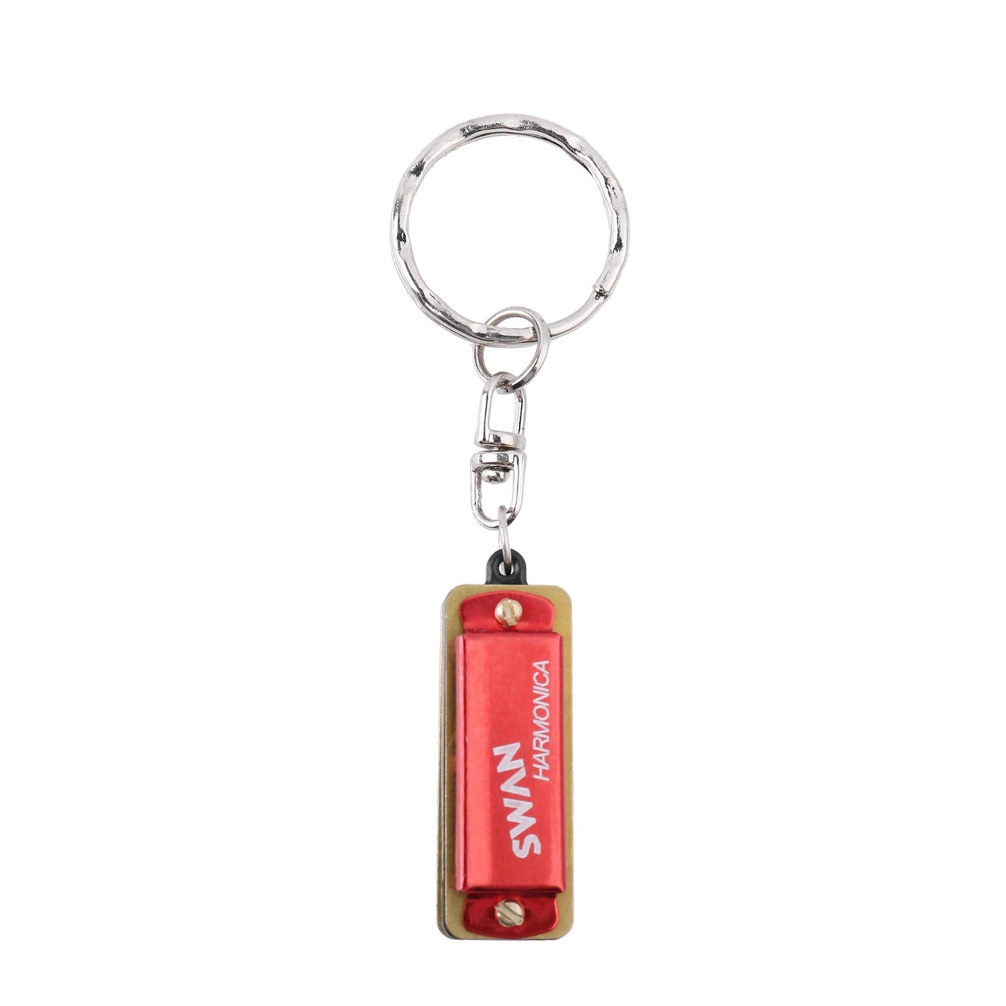 SWAN Mini Keychain Harmonica in C – 4 Holes, 8 Tones: Perfect for Beginners & Students
