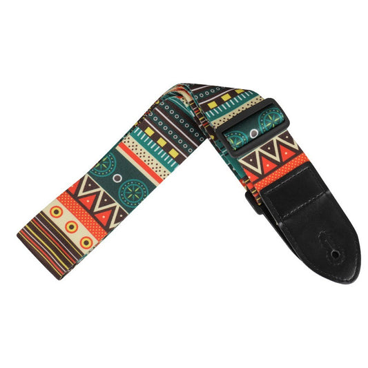 Ethnic Style Polyester Guitar Strap for Electric, Acoustic, and Bass Guitars - Musical Instrument Accessory
