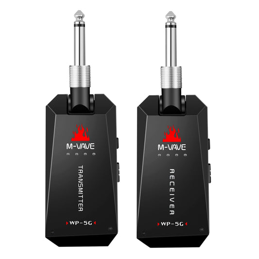 M-VAVE WP-5G 5.8GHz Wireless Guitar System: Rechargeable Audio Transmitter & Receiver