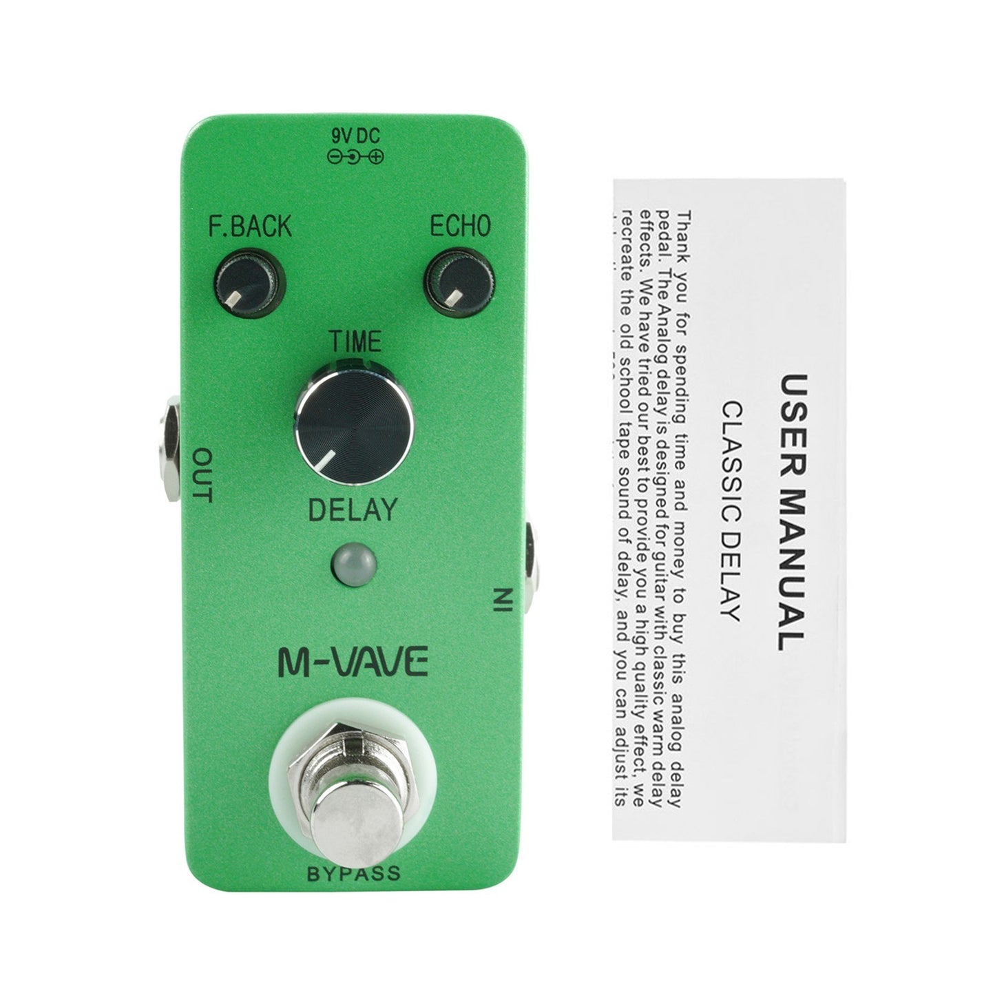 Analog Classic Delay Echo Guitar Pedal - M-VAVE True Bypass Zinc Alloy