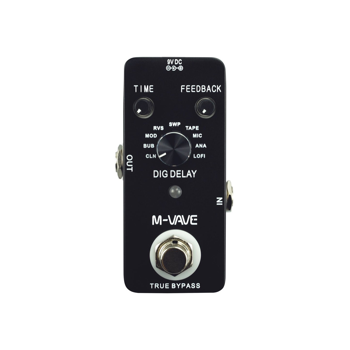 M-VAVE DIG DELAY Guitar Effect Pedal - 9 Digital Delay Effects, True Bypass, Full Metal Shell