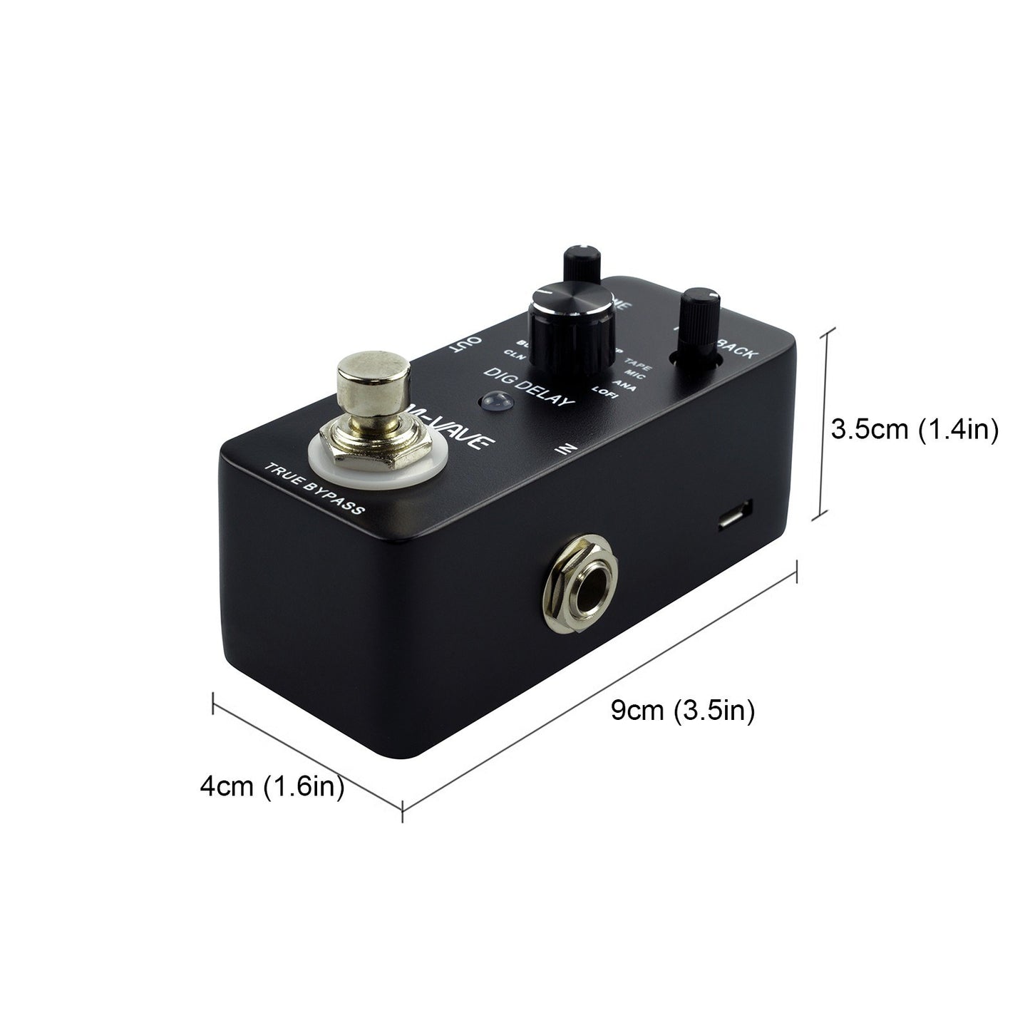 M-VAVE DIG DELAY Guitar Effect Pedal - 9 Digital Delay Effects, True Bypass, Full Metal Shell