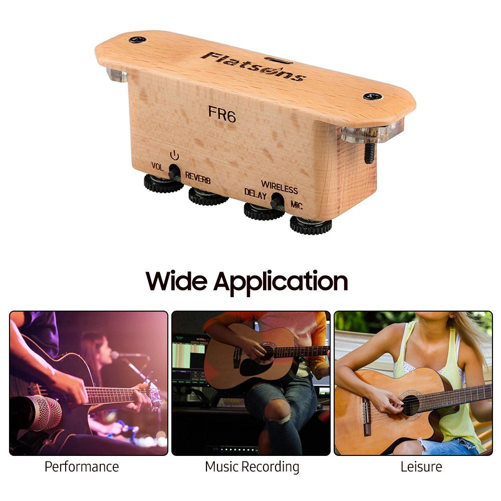 Rechargeable FLATSONS FR6 BT Clip-on Guitar Soundhole Pickup
