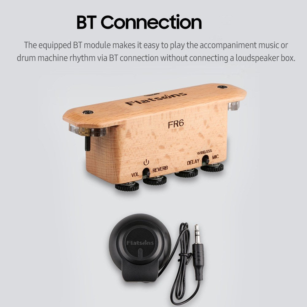 Rechargeable FLATSONS FR6 BT Clip-on Guitar Soundhole Pickup