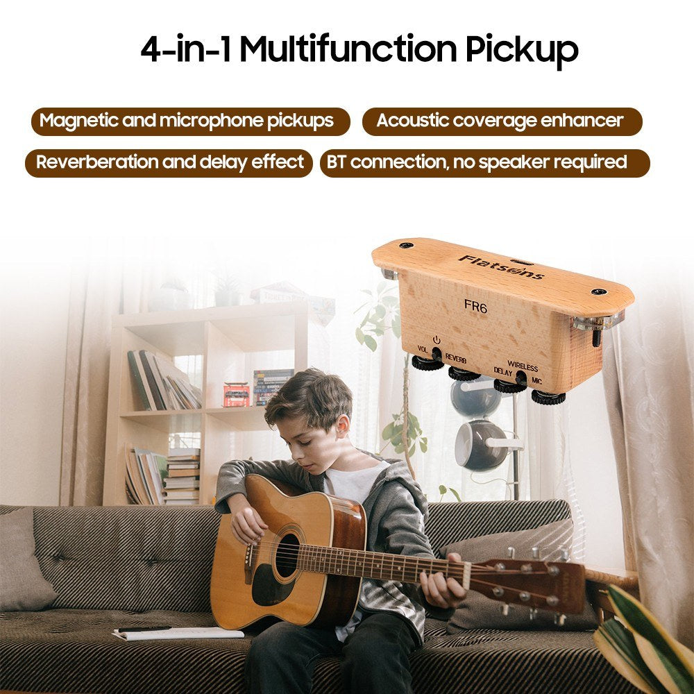 Rechargeable FLATSONS FR6 BT Clip-on Guitar Soundhole Pickup