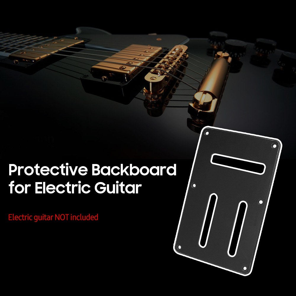 Electric Guitar Back Plate with 6 Holes & 3 Slots - Tremolo Spring Cover & Circuit Protector