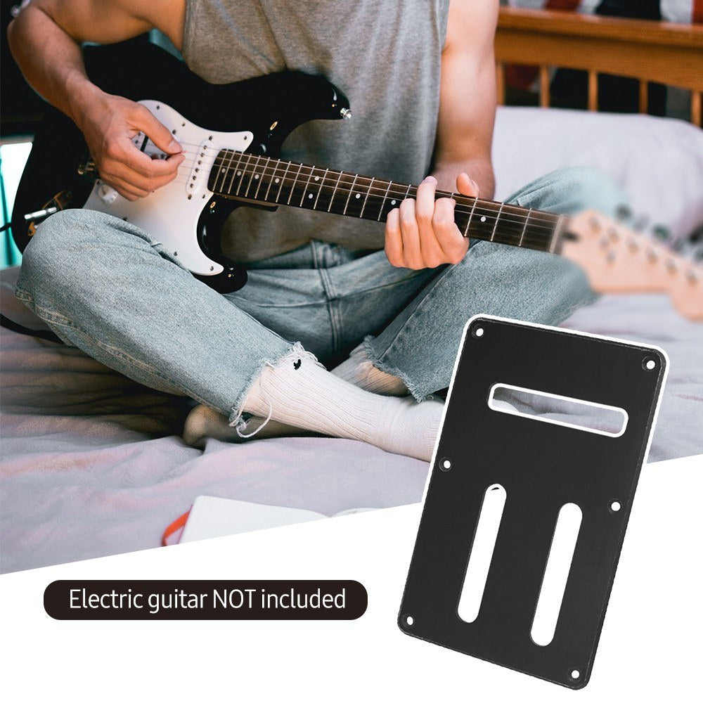 Electric Guitar Back Plate with 6 Holes & 3 Slots - Tremolo Spring Cover & Circuit Protector