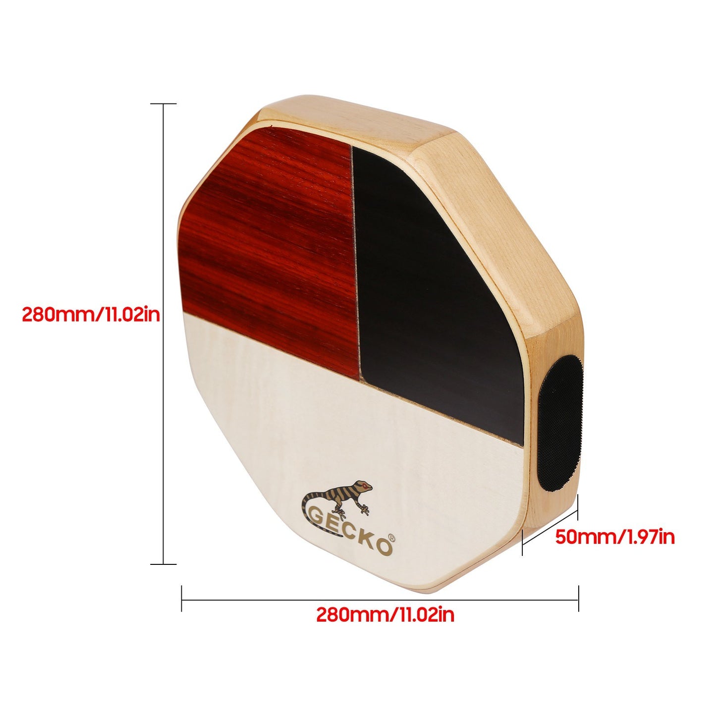 GECKO SD6 Portable Cajon Hand Drum with Carry Bag for Travel & Camping
