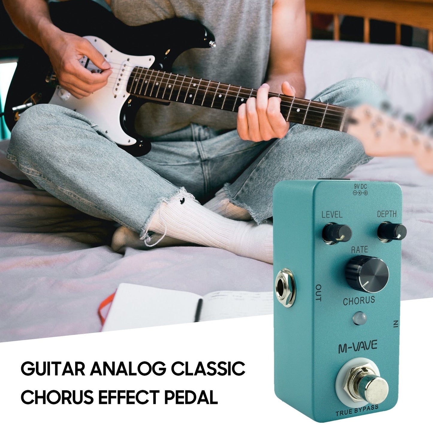 M-VAVE Classic Analog Guitar Chorus Effect Pedal