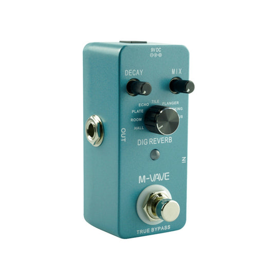 M-VAVE DIG Reverb Guitar Pedal - 9 Digital Reverb Types, Decay & Mix Control, True Bypass, Metal Shell