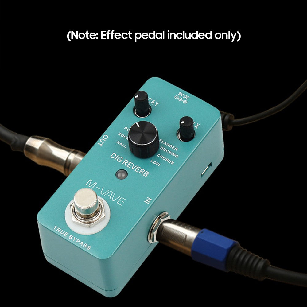 M-VAVE DIG Reverb Guitar Pedal - 9 Digital Reverb Types, Decay & Mix Control, True Bypass, Metal Shell