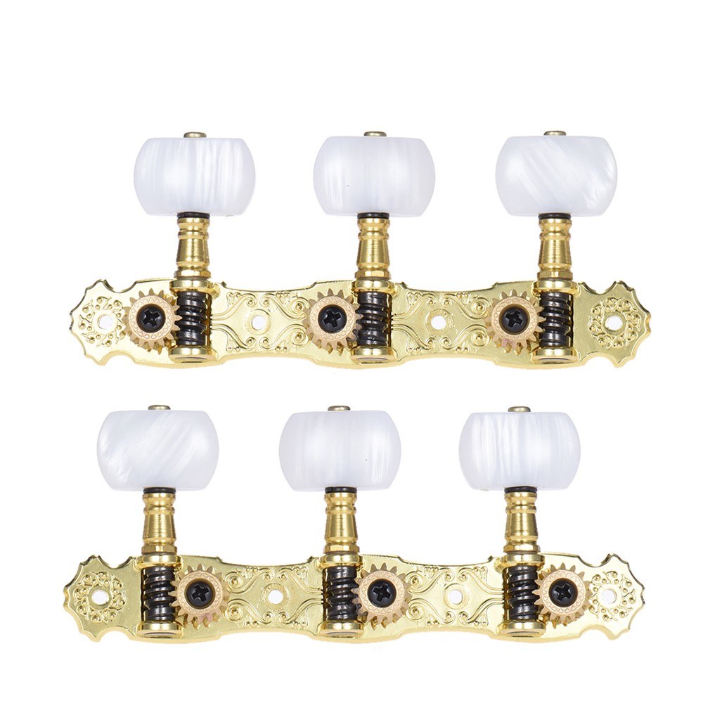 Bronze Plated Classical Guitar Tuning Pegs (L&R) - Alice 2 Pcs Acoustic Machine Heads (AOS-022V3P)
