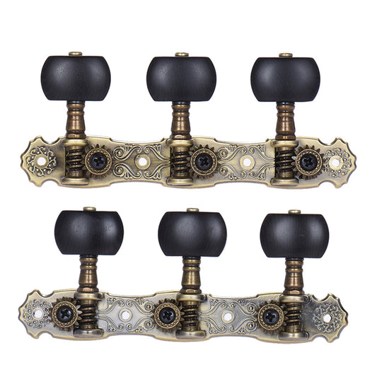 Bronze Plated Classical Guitar Tuning Pegs (L&R) - Alice 2 Pcs Acoustic Machine Heads (AOS-022V3P)