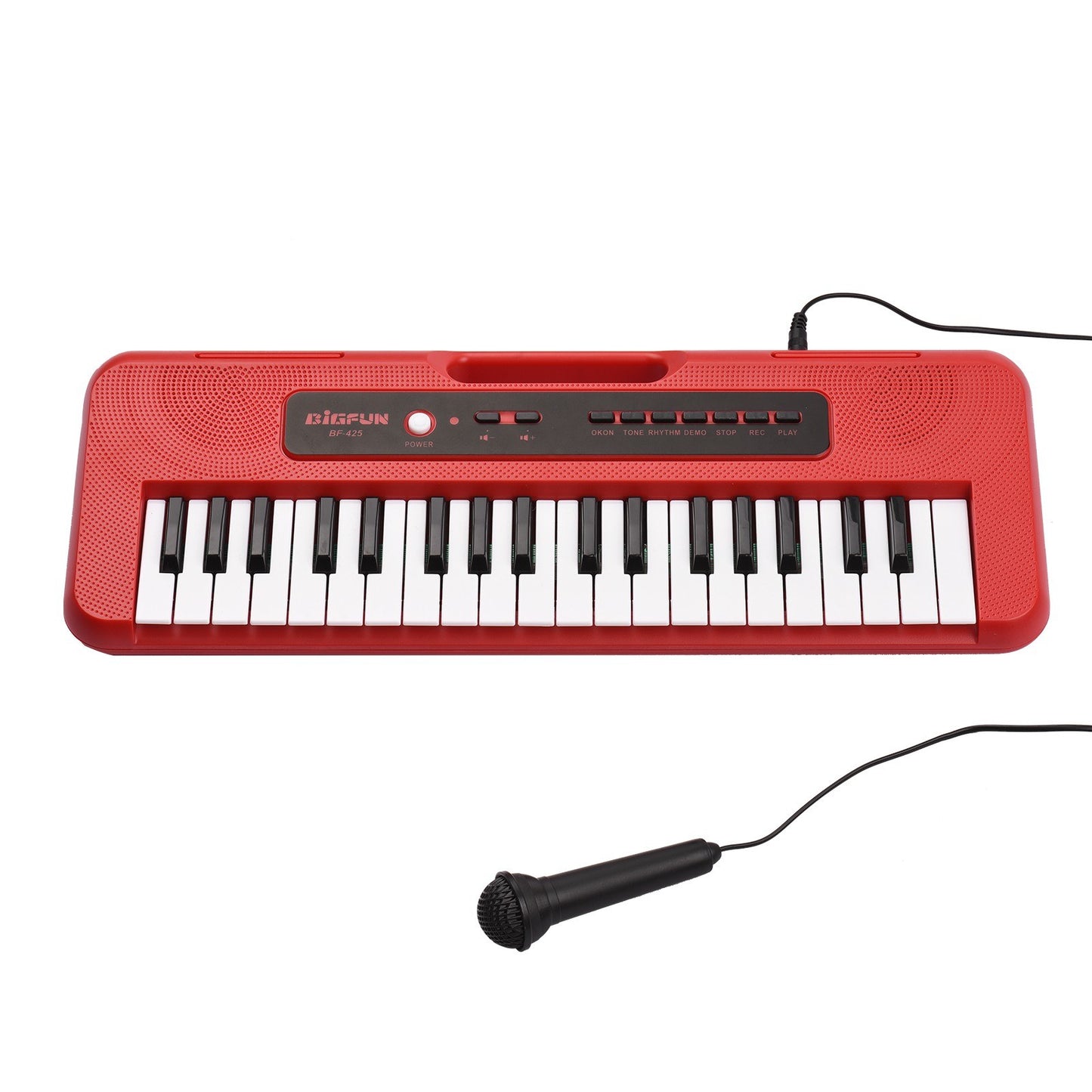 BIGFUN 37-Key Kids Electronic Piano with Mini Microphone, 10 Demos, Recording & Aux Support, Portable Multifunction Keyboard for Ages 3+, Ideal Musical Toy Gift for Boys & Girls