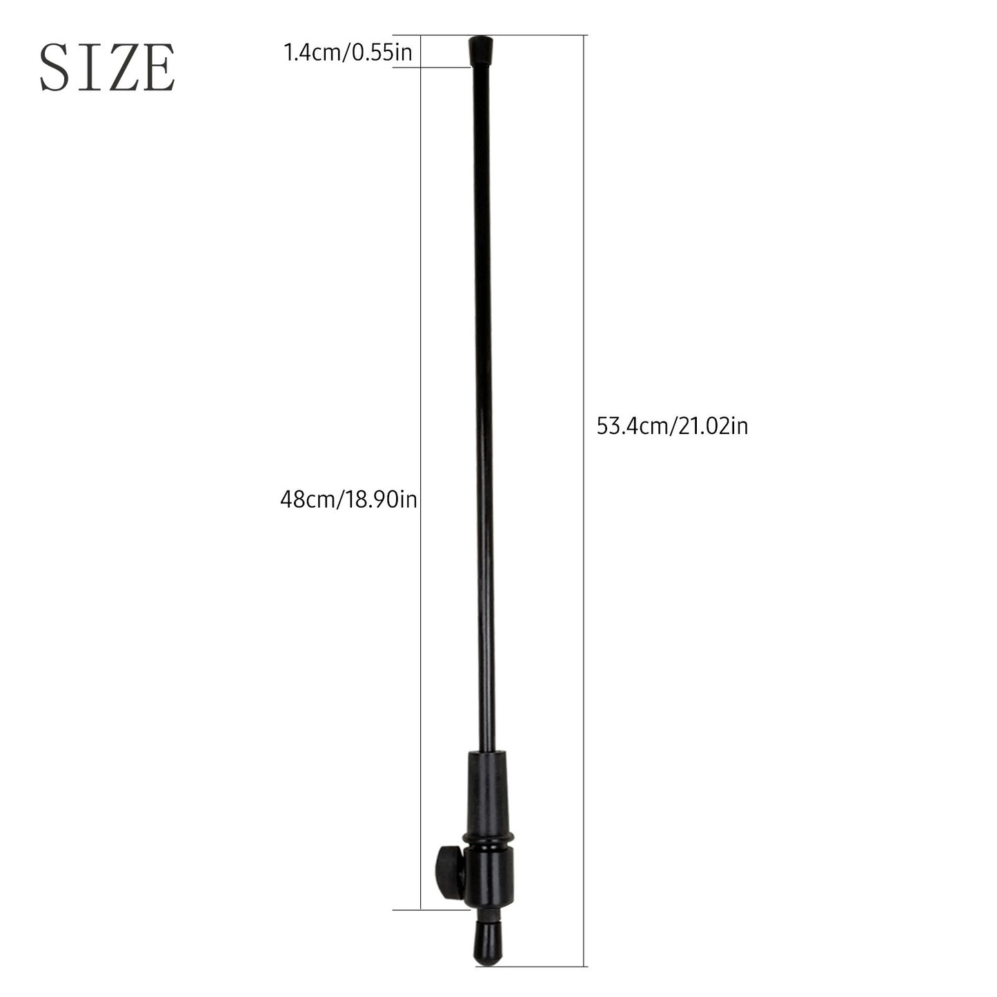 Universal Telescopic Carbon Fiber Cello Endpin with Ebony Foot & Non-slip Rubber