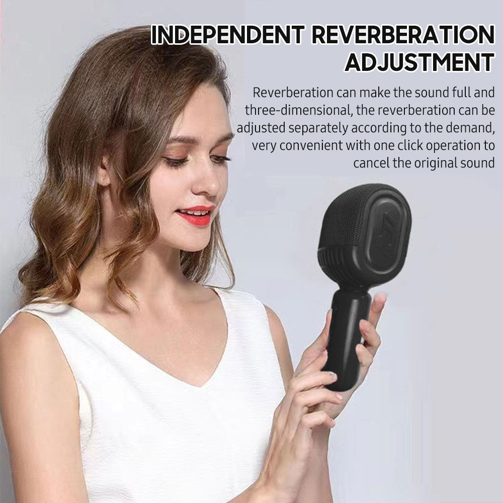 Bluetooth Karaoke Microphone with Hi-Fi Speaker