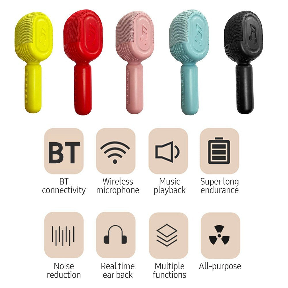 Bluetooth Karaoke Microphone with Hi-Fi Speaker
