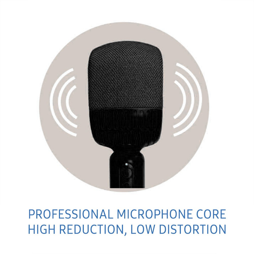 Bluetooth Karaoke Microphone with Hi-Fi Speaker