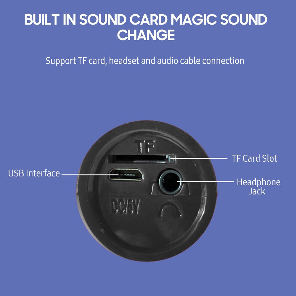 Bluetooth Karaoke Microphone with Hi-Fi Speaker