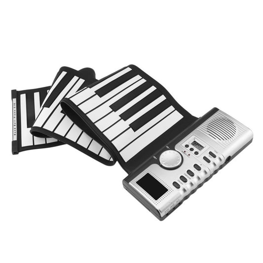 Portable 61-Key Roll-Up Electronic Silicone Piano Keyboard