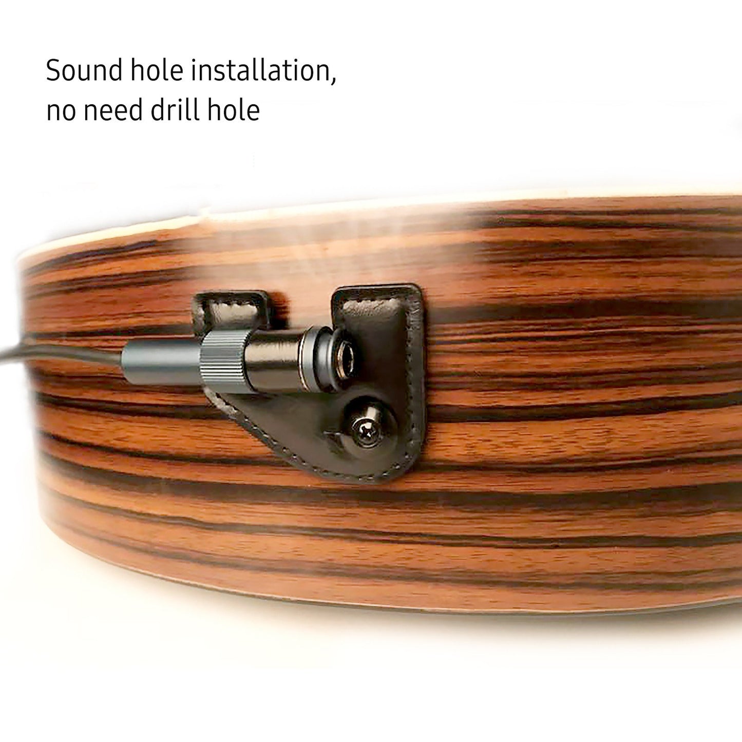 Double G0 Electric Bass Guitar Soundhole Resonance Pickup with Preamplifier Coil