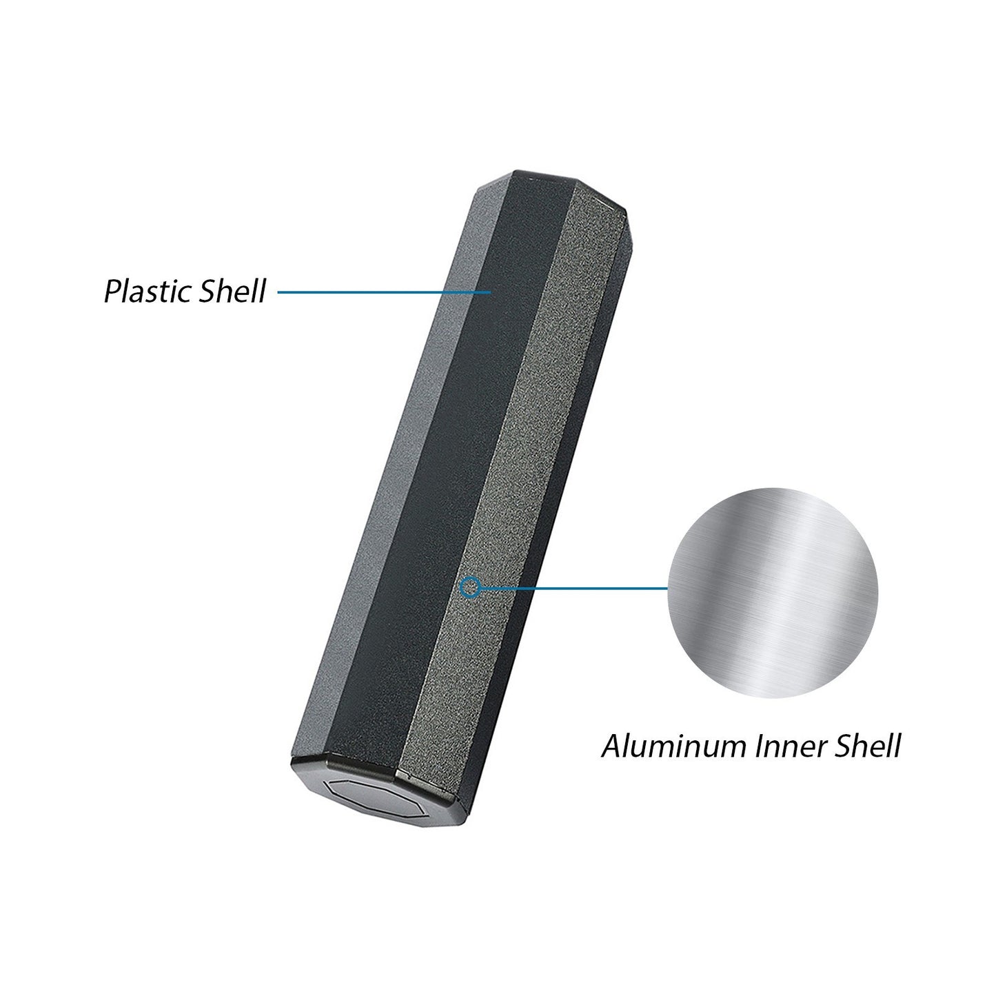 308mm Octagonal Aluminum Hand Shaker Maracas