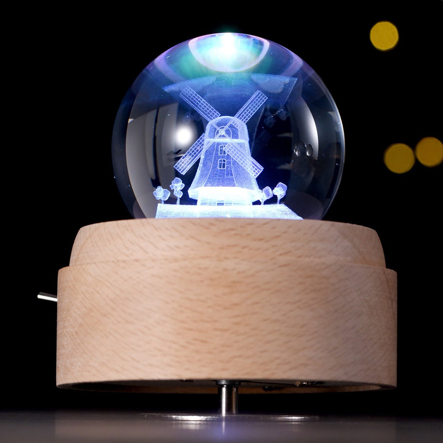 Luminous LED Rotating Crystal Ball Music Box