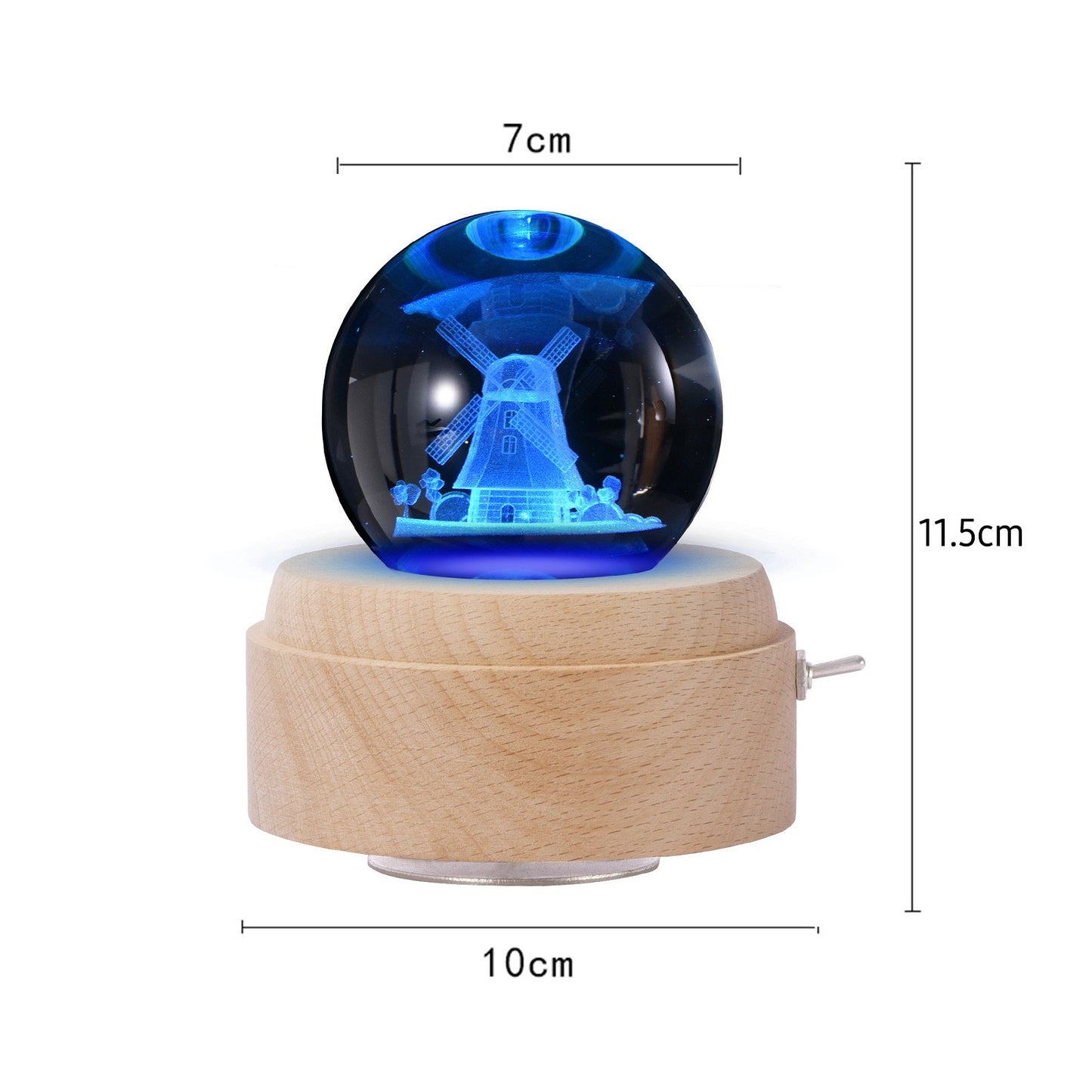 Luminous LED Rotating Crystal Ball Music Box